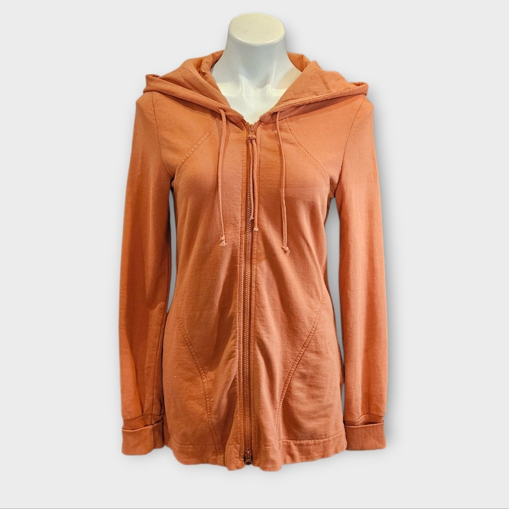 Prairie Underground Pumpkin Orange Zip Up Hoodie Jacket